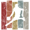 Basketteur basket rétro