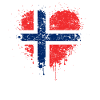 Norvège drapeau coeur