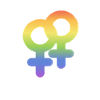 Gay Pride Female Symbol Lesbian Rainbow Flag