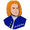 Johann Sebastian Bach in stile vintage