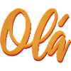 Olá Orange Script Tee