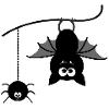 Chauve-souris et araignée