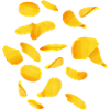bright gold potato chips