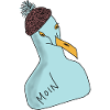 Möwe mit Pudelmütze