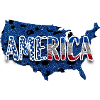 USA Map Glitter