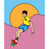 Retro Skateboarder & Skater Skateboard