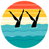 Synchro Swim Swimmer Nuoto sincronizzato Vintage