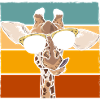 Retro Giraffe Funny Safari Animal