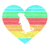 Maus Herz Design mit Regenbogen / Geschenk