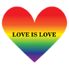 Regenbogenherz Liebe ist Liebe Design
