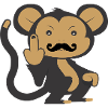 Affe mit Bart