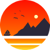 boat in sunset