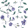 Evergreen floral pattern