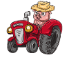 Tractor pig farmer