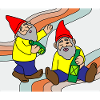 Funny dwarf garden gnome