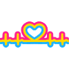 Pansexual Pride Heartbeat