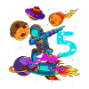 Astronaut In Space 5th Birthday