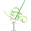 Cocktail Glass Black-Green