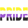 Pride lettering Non-Binary Non-Binary LGBTQ