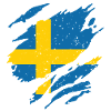 Éventail drapeau Suède Éventail Sverige