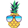 pineapple with glasses