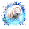 lion,,lion's head, graffiti, blue,white lion