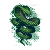Green snake reptile terrarium