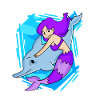 Mermaid with dolphin