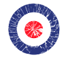 Britisch Target als gebrochenes Glas