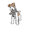 Foxterrier Drahthaar Kuscheltier T-Shirt
