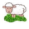 RasenMäher Schaf im Gras