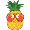 Pineapple sunglasses summer