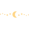 Moon and star patterned design