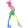 Girl rollerblading inline skating rollerblading