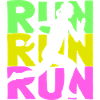 RUN woman silhouette