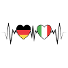 Germania e Italia battito cardiaco ECG