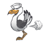 Furzende Möwe
