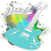 Jazz Guitar Splash Blue