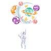 Astronaut Balloon Planet Illustrations