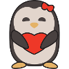 Penguin with heart