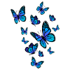 Blue Butterfly Art Garden Nature
