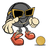 Boule bal zonnebril petanque outfit voor boulers