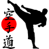 Karate Yokogeri with lettering