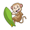 Affe Surfen Surfbrett Sommer