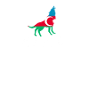 Azerbaijan Flagge mit Wolf Aserbaidschan
