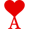 Heart with initial letter A
