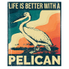 Pelican Saying Palms Retro