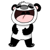Doux panda riant