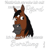 Divertente detto cavallo con testa di pony comico dolce