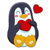 Penguin with heart